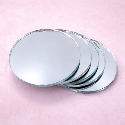 Yuvarlak Ayna Parçası 10x10 cm | Dekoratif Cam Mozaik Hobi Aynası