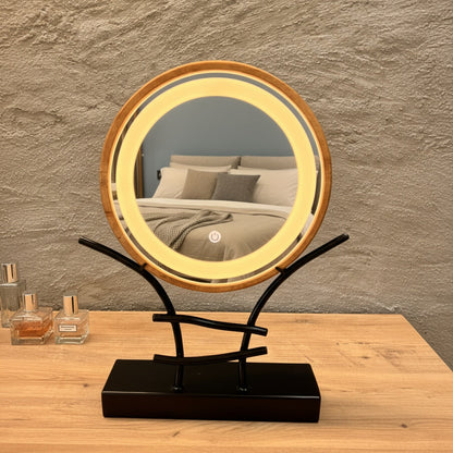 LED Işıklı Makyaj Aynası Masa Üstü, Ayarlanabilir Aydınlatmalı Modern Makyaj Aynası