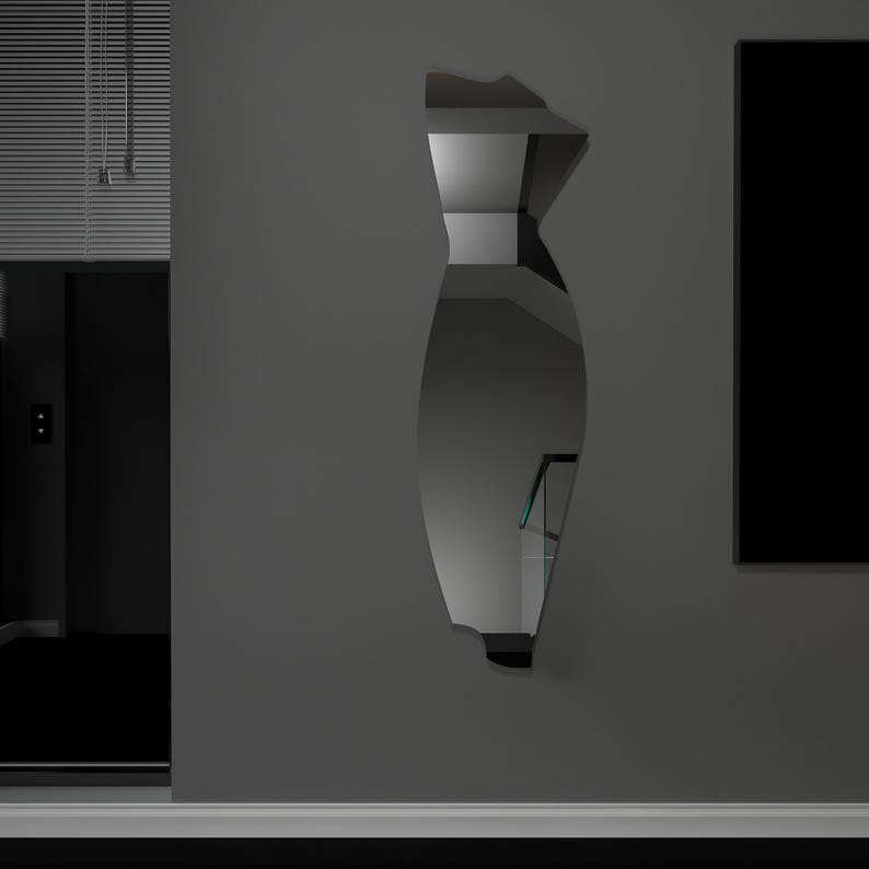 Dekoratif Ayna – Modern Dalgalı Tasarım Duvar Aynası (Trend Tam Boy Ayna)