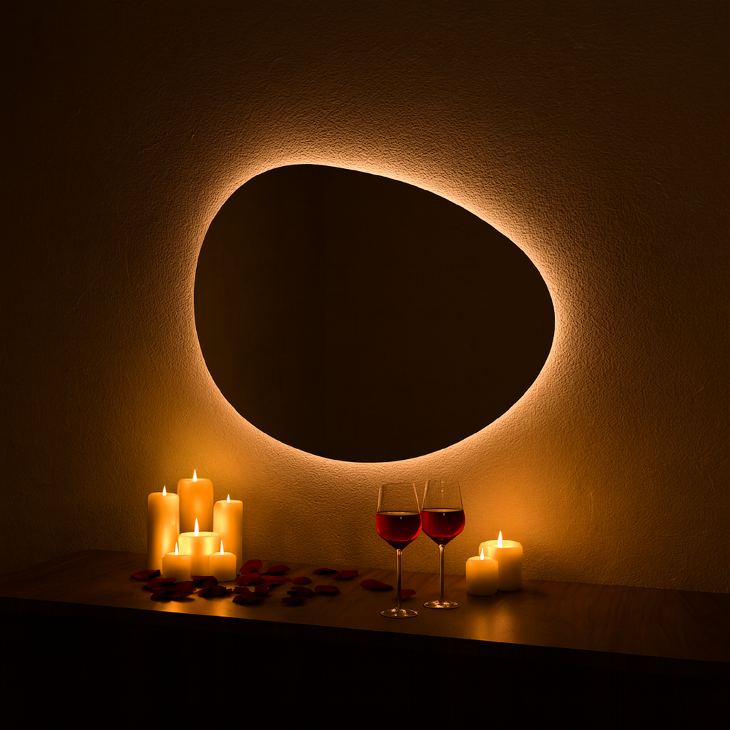 Modern LED Aydınlatmalı Duvar Aynası – Banyo, Yatak Odası ve Antre Dekorasyonu için Şık Tasarım