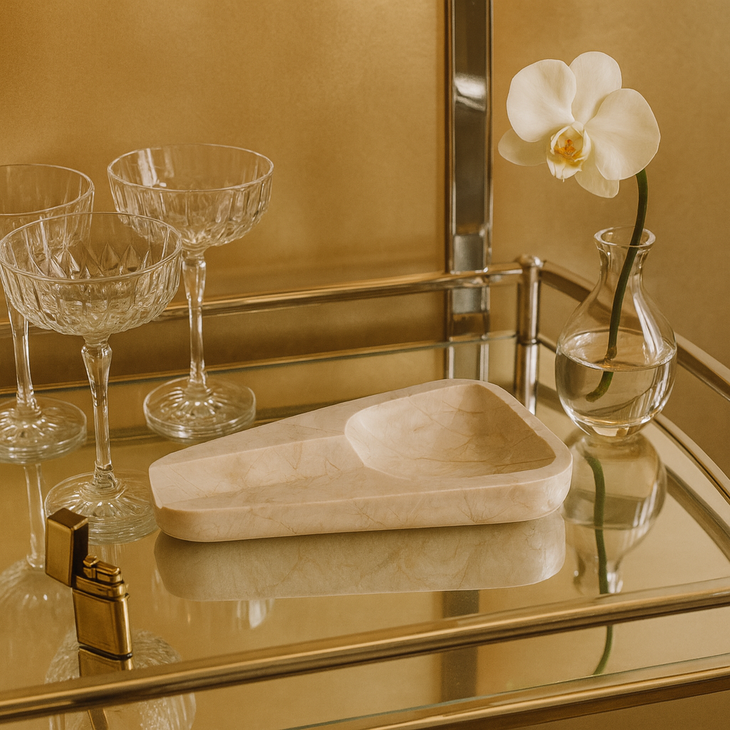 Doğal Mermer Puro Küllüğü – El Yapımı Lüks Mermer Ashtray