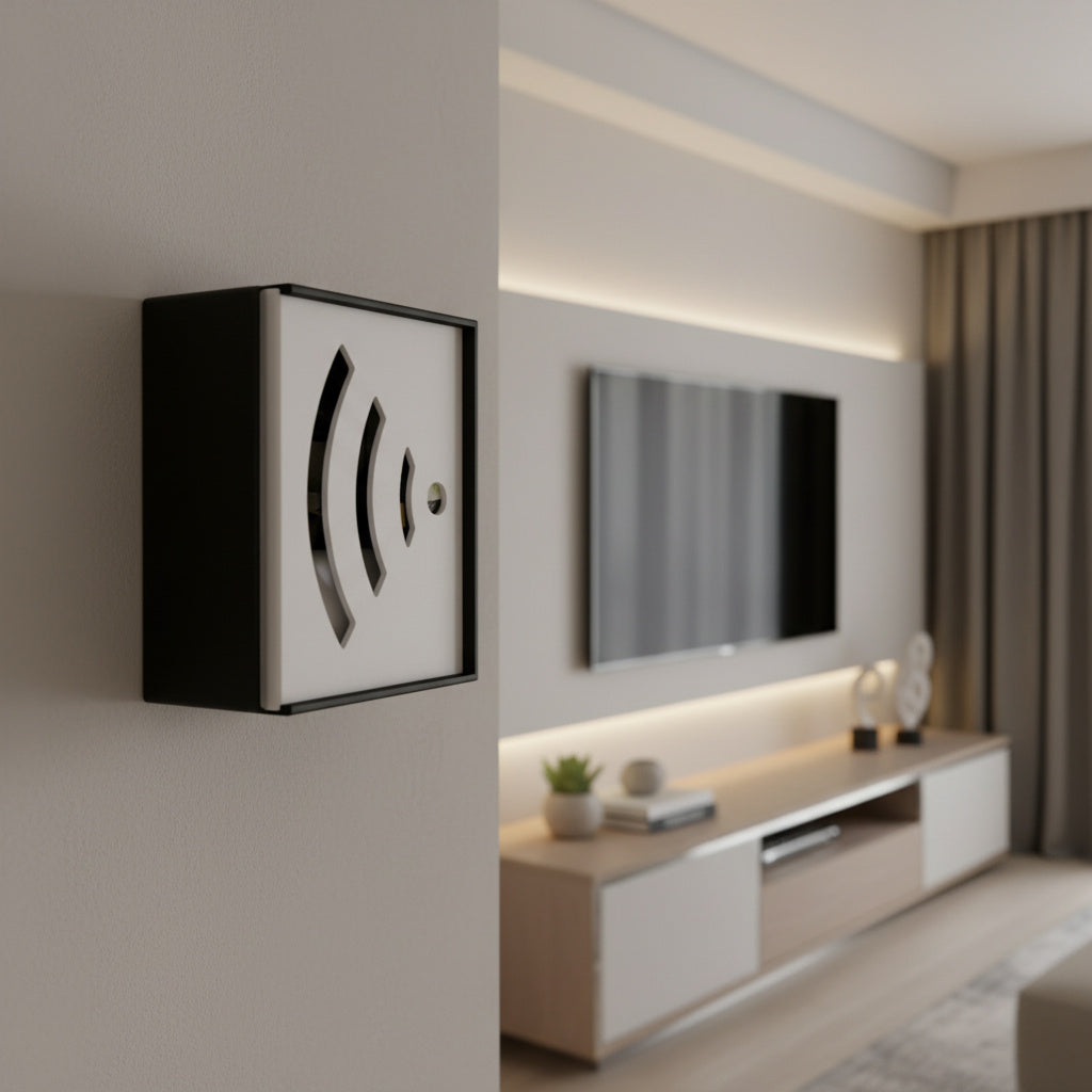 Ahşap WiFi Modem Kutusu – Duvar Tipi Kablo Gizleyici &amp; Router Saklama Kutusu – Dekoratif Modem Koruma Kabini