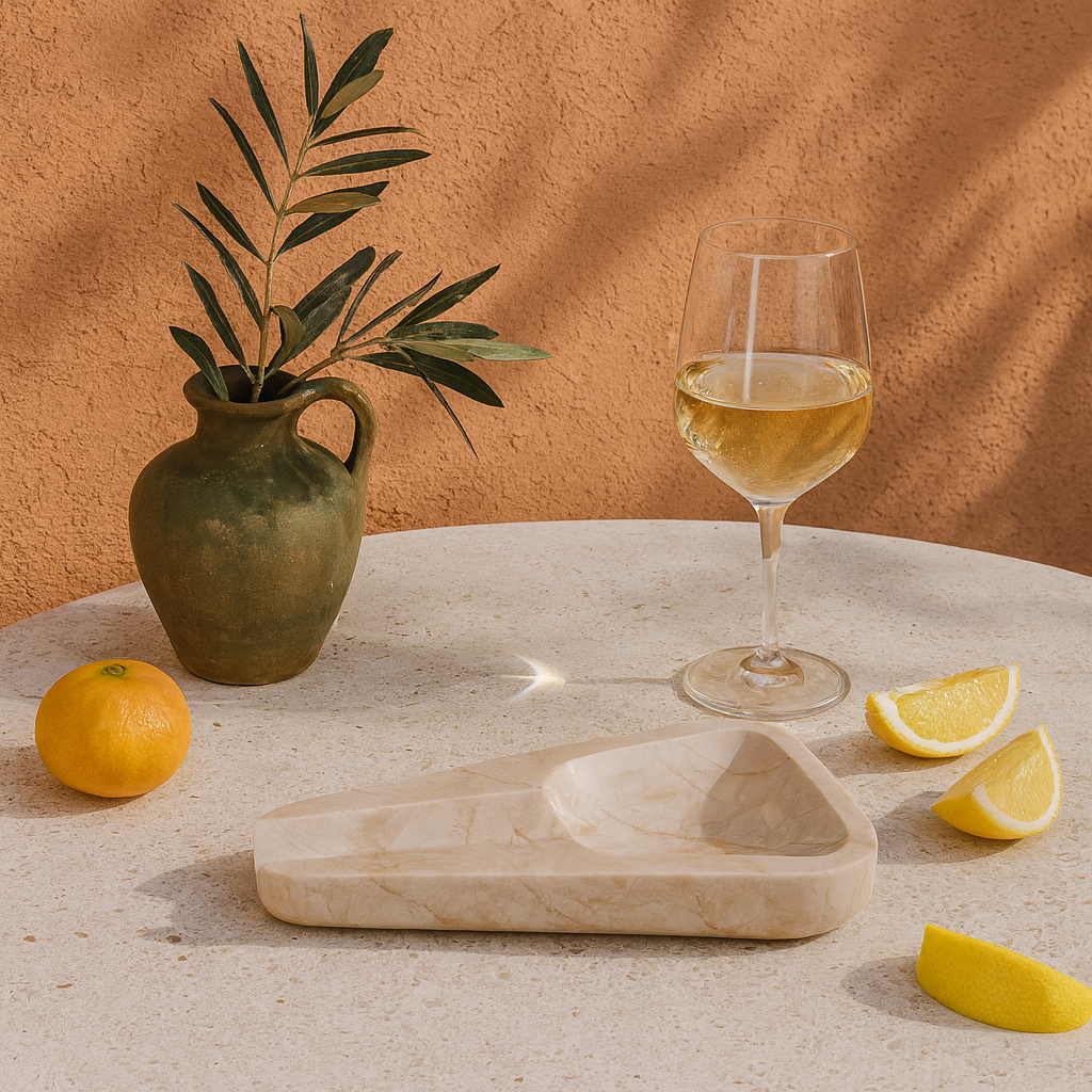 Doğal Mermer Puro Küllüğü – El Yapımı Lüks Mermer Ashtray