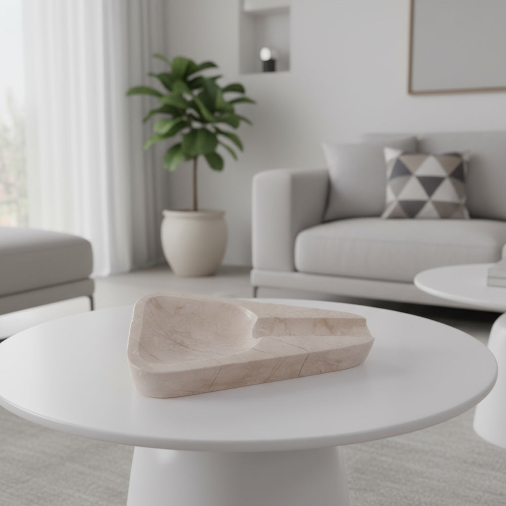 Doğal Mermer Puro Küllüğü – El Yapımı Lüks Mermer Ashtray