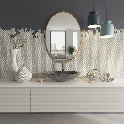 Modern Oval Banyo Aynası – Çerçeveli Dekoratif Duvar Aynası
