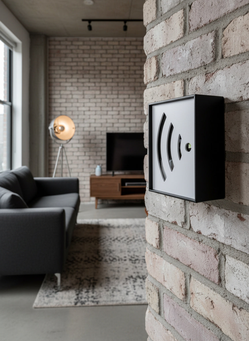 Ahşap WiFi Modem Kutusu – Duvar Tipi Kablo Gizleyici &amp; Router Saklama Kutusu – Dekoratif Modem Koruma Kabini