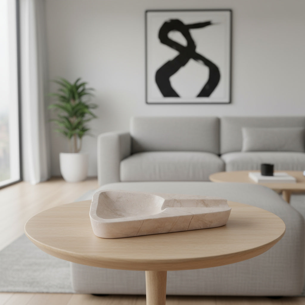 Doğal Mermer Puro Küllüğü – El Yapımı Lüks Mermer Ashtray