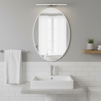 Modern Oval Banyo Aynası – Çerçeveli Dekoratif Duvar Aynası