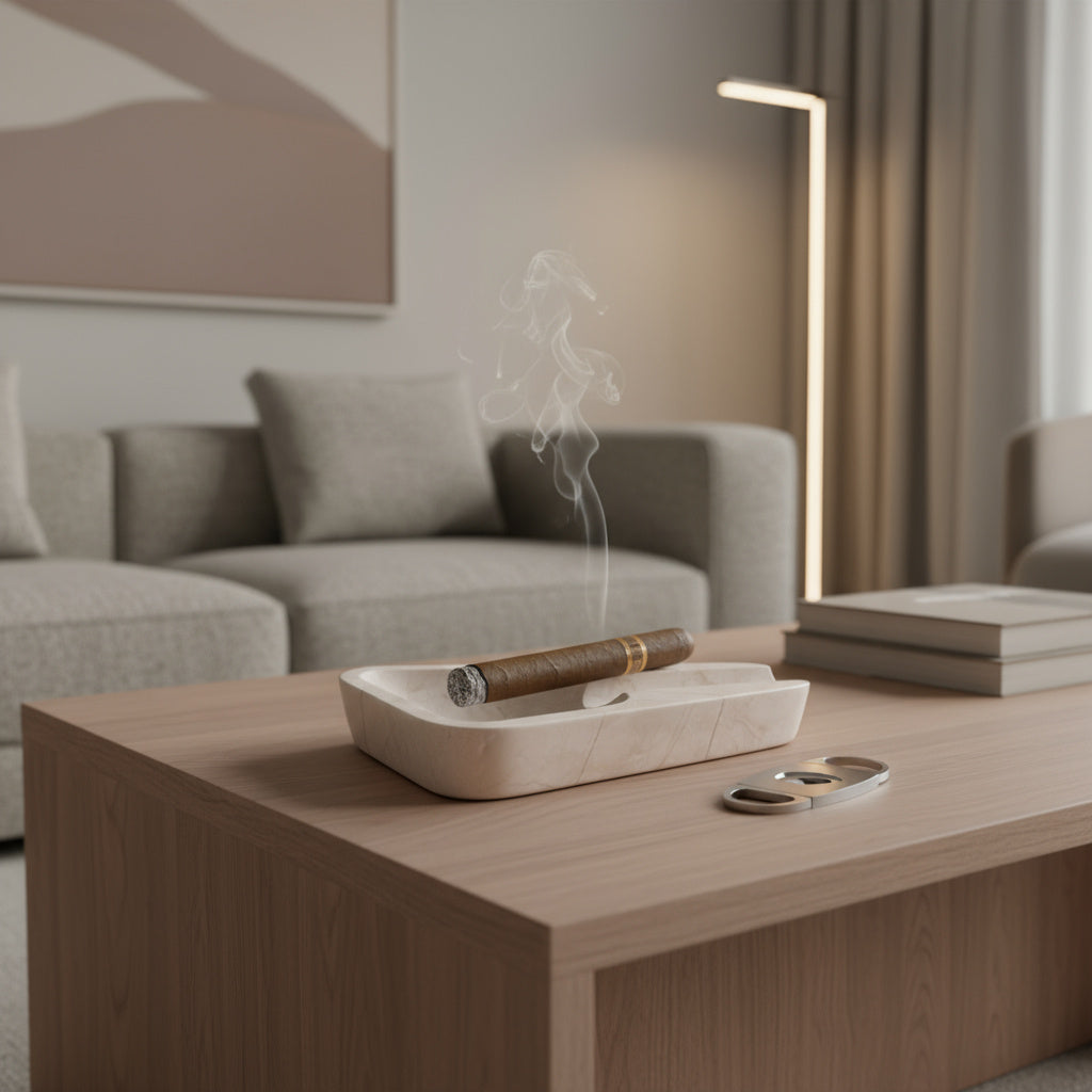 Doğal Mermer Puro Küllüğü – El Yapımı Lüks Mermer Ashtray