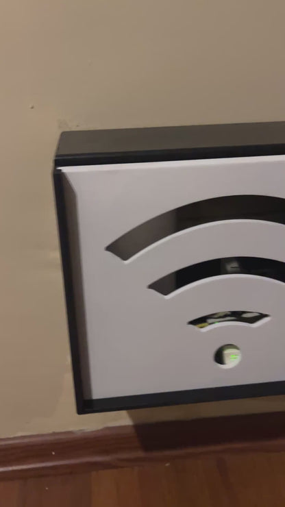 Ahşap WiFi Modem Kutusu – Duvar Tipi Kablo Gizleyici &amp; Router Saklama Kutusu – Dekoratif Modem Koruma Kabini