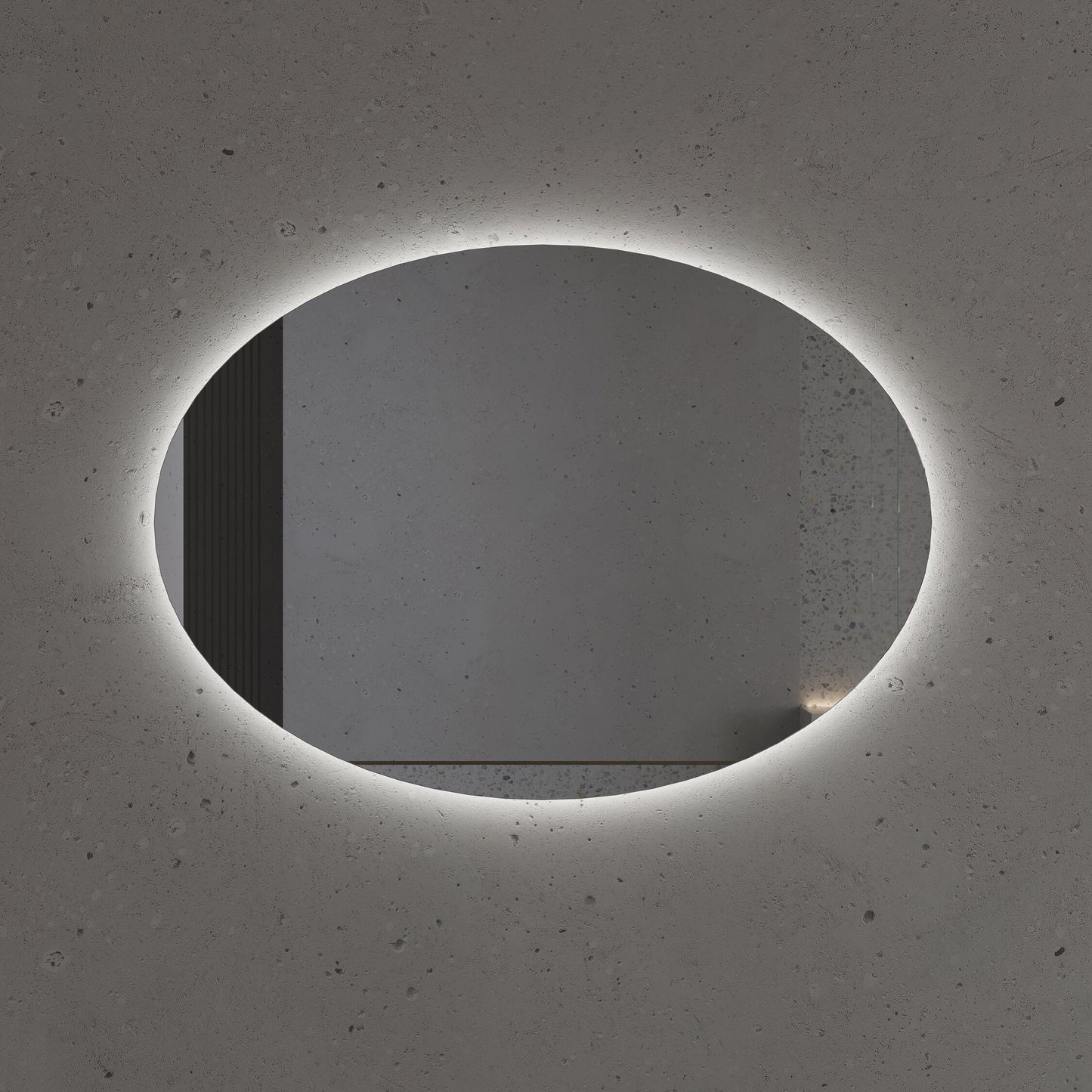 Modern Oval LED Ayna – Işıklı Dekoratif Banyo Aynası | Şık Duvar Aksesuarı