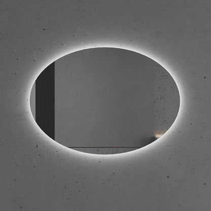 Modern Oval LED Ayna – Işıklı Dekoratif Banyo Aynası | Şık Duvar Aksesuarı
