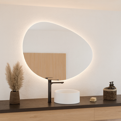 Modern LED Aydınlatmalı Duvar Aynası – Banyo, Yatak Odası ve Antre Dekorasyonu için Şık Tasarım