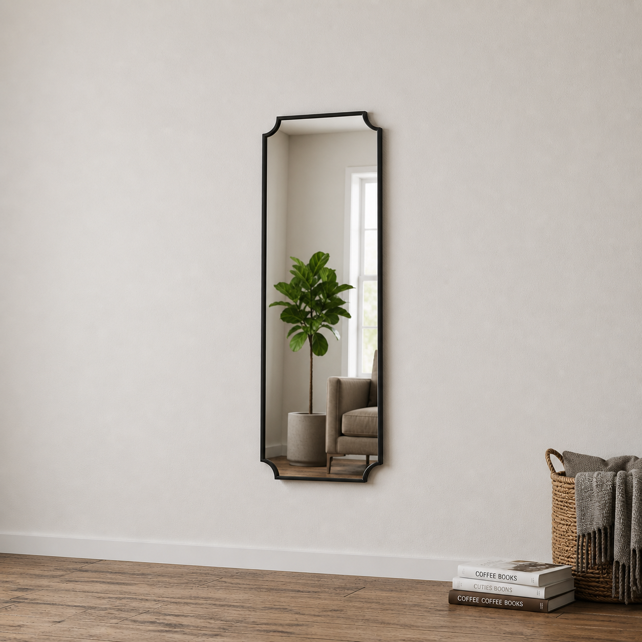 Modern Boy Aynası 40x120 cm – Minimalist Çerçeveli Dekoratif Duvar Aynası 2026 Trend