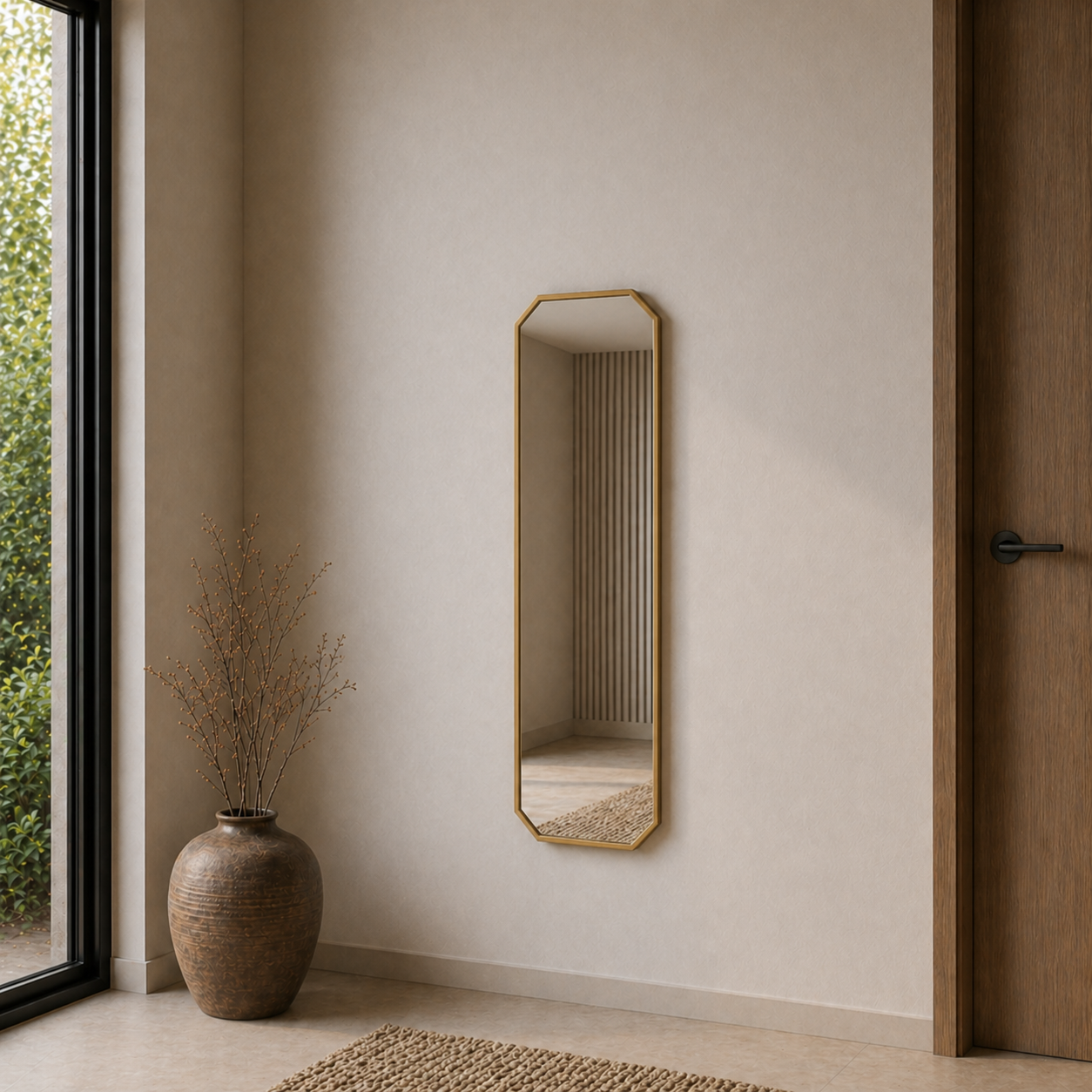 Modern Banyo Aynası 120x40 cm – Minimalist Dekoratif Duvar Aynası Modelleri