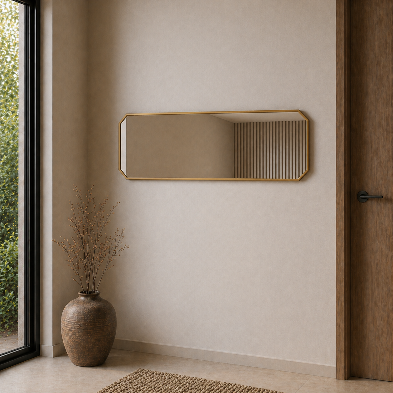 Modern Banyo Aynası 120x40 cm – Minimalist Dekoratif Duvar Aynası Modelleri