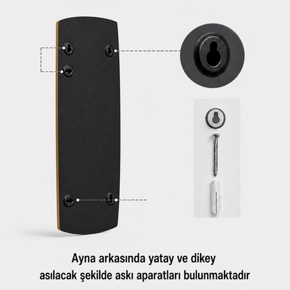 Modern Organik Form Banyo Aynası 40x120 cm – Asimetrik Minimalist Dekoratif Duvar Aynası