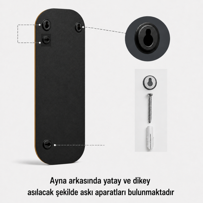 Modern Oval Boy Aynası 40x120 cm – Yuvarlak Hatlı Minimalist Dekoratif Duvar Aynası 2026 Trend