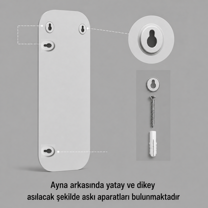 Modern Oval Boy Aynası 40x120 cm – Yuvarlak Hatlı Minimalist Dekoratif Duvar Aynası 2026 Trend
