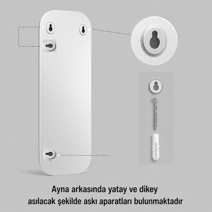 Modern Oval Boy Aynası 40x120 cm – Yuvarlak Hatlı Minimalist Dekoratif Duvar Aynası 2026 Trend