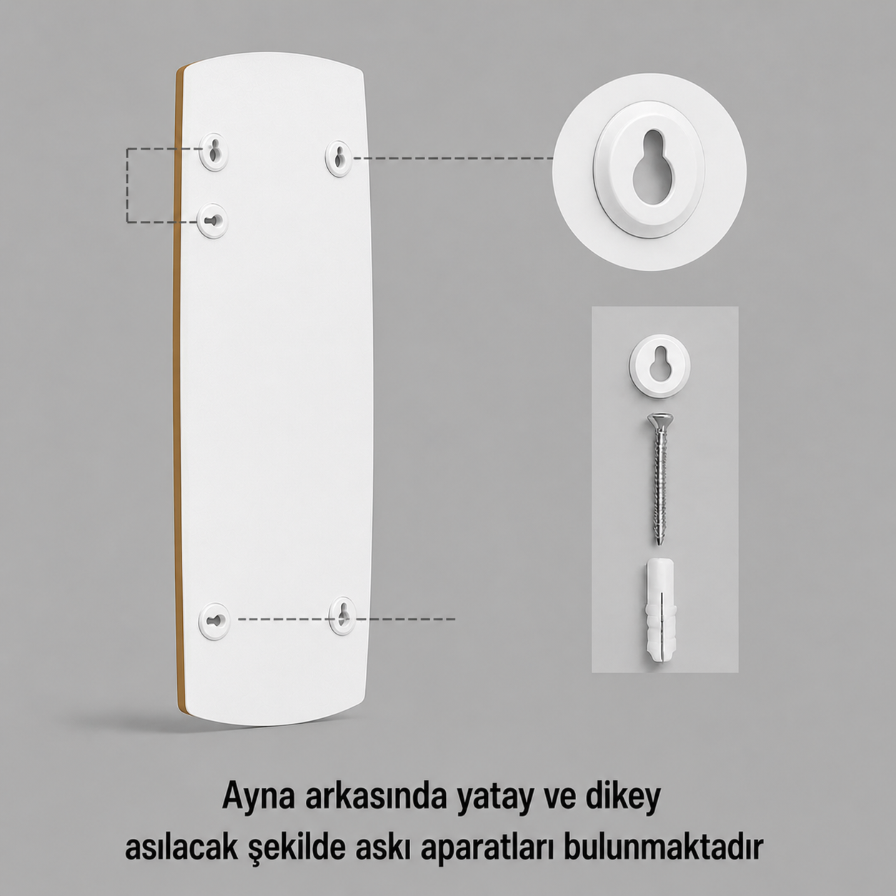 Modern Organik Form Banyo Aynası 40x120 cm – Asimetrik Minimalist Dekoratif Duvar Aynası